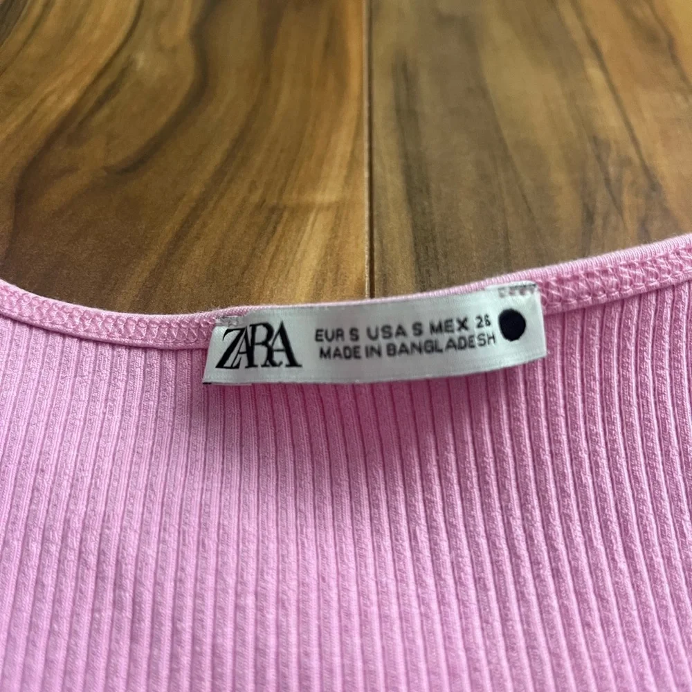 Pink Ribbed Tank Top - Picture 3 of 4